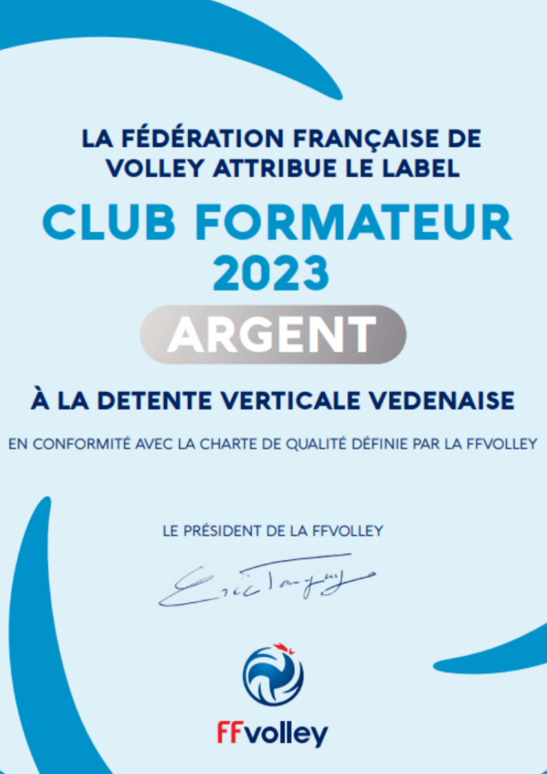 Annonce - DVV Club formateur 2023