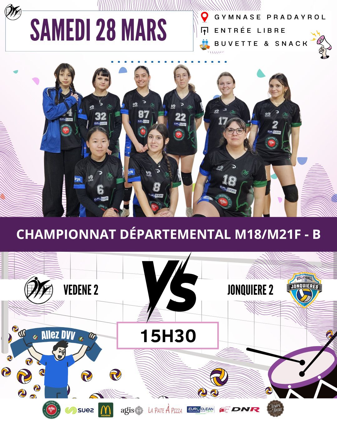 Annonce - Après-midi match DVV